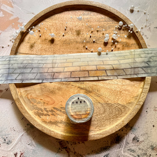 Twilight Walking Brick Road Washi Tape for Journaling