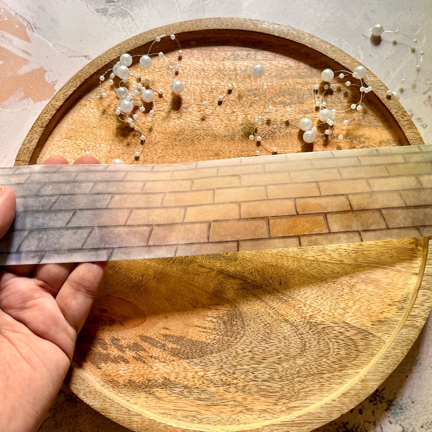 Twilight Walking Brick Road Washi Tape for Journaling