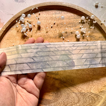 Twilight Walking Brick Road Washi Tape for Journaling