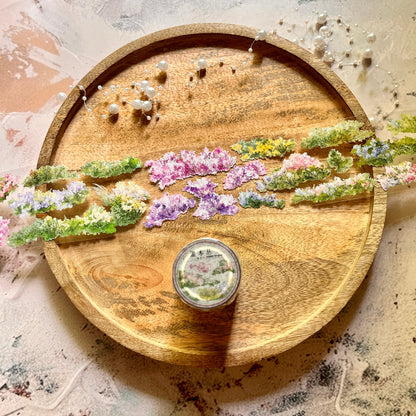 Green and Pink Small Bushes Pet Tape for Journaling