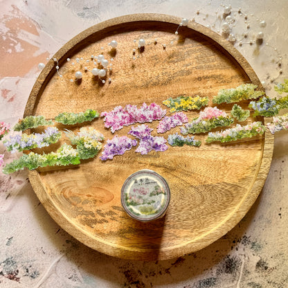 Green and Pink Small Bushes Pet Tape for Journaling