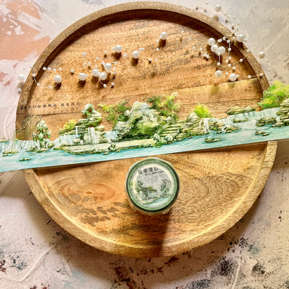 Beautiful Courtyard Springs and Rambling Stones Tape for Journaling