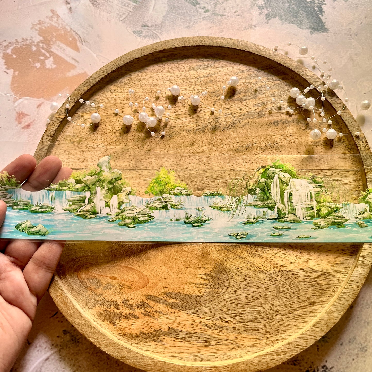 Beautiful Courtyard Springs and Rambling Stones Tape for Journaling