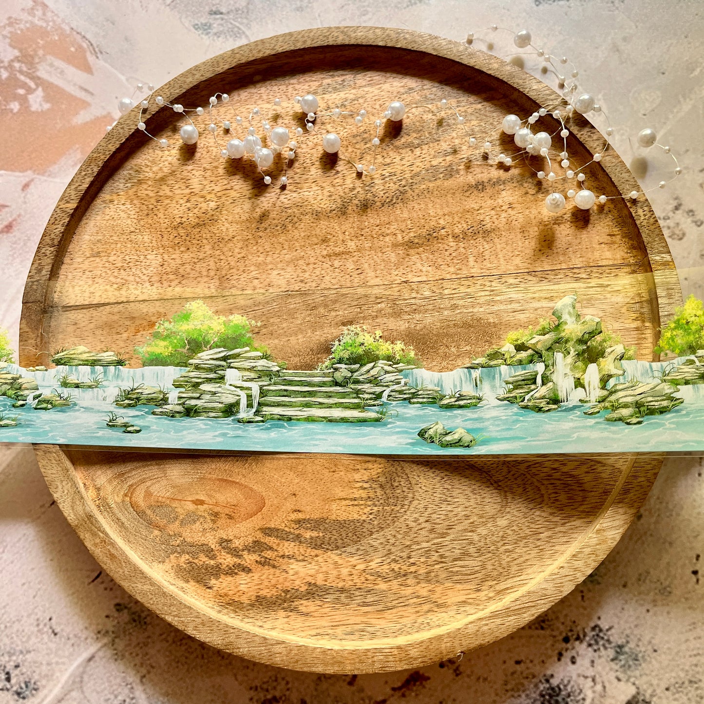 Beautiful Courtyard Springs and Rambling Stones Tape for Journaling