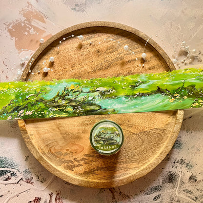 Leisure Flowers in Spring Green Field PET Tape for Journaling