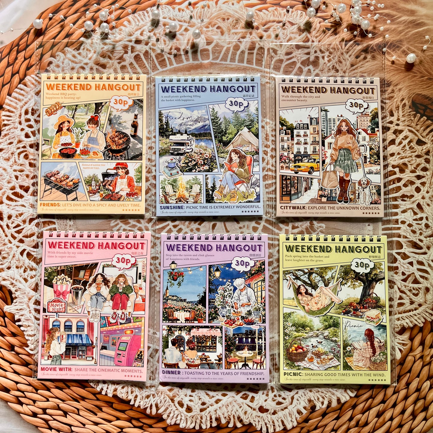 30 Pcs Let's Hang Out Series Casual Character sticker pack