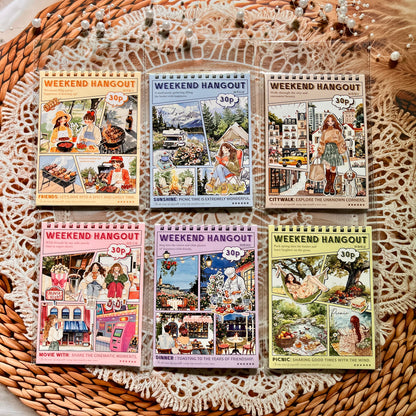 30 Pcs Let's Hang Out Series Casual Character sticker pack