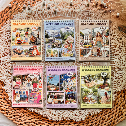 30 Pcs Let's Hang Out Series Casual Character sticker pack