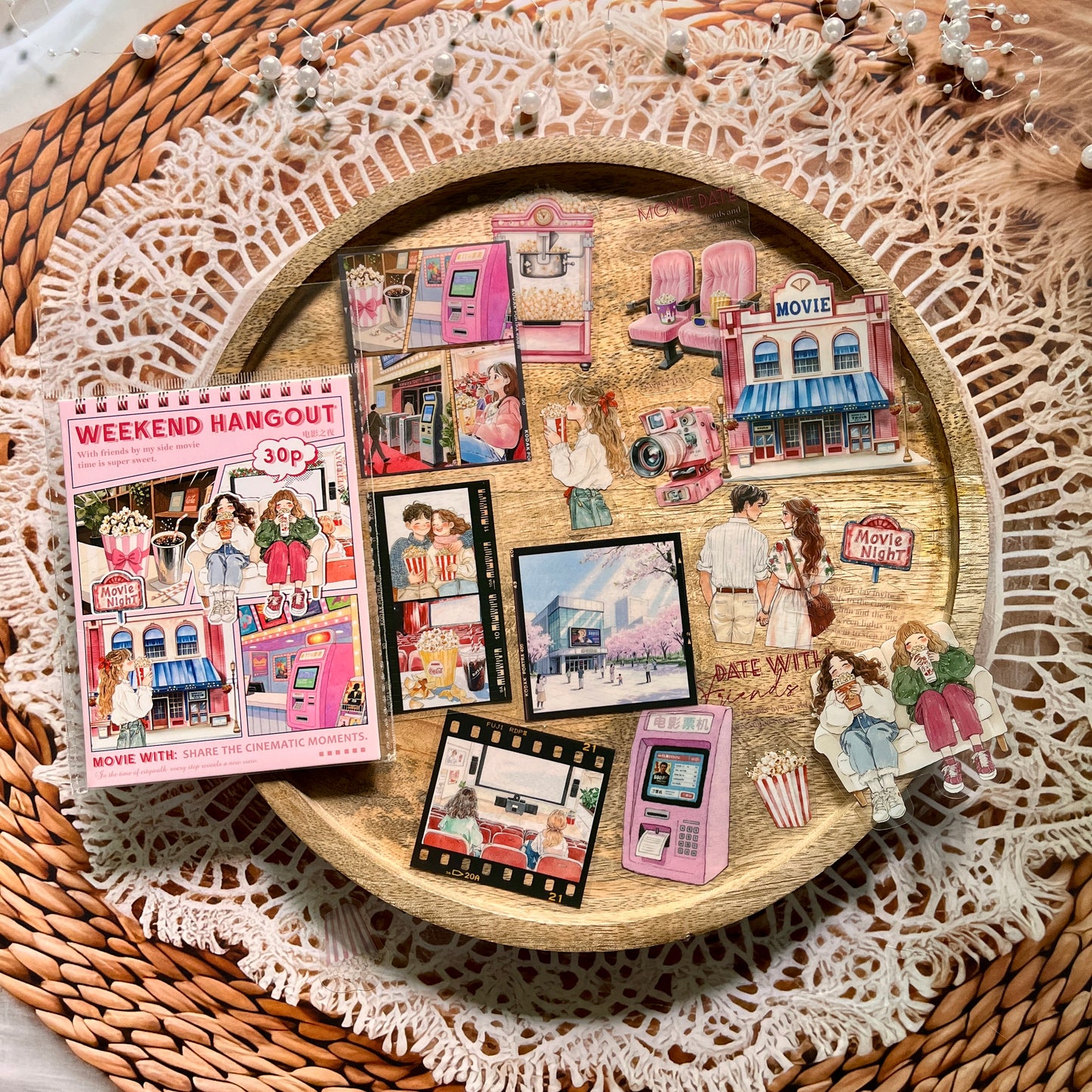 30 Pcs Let's Hang Out Series Casual Character sticker pack