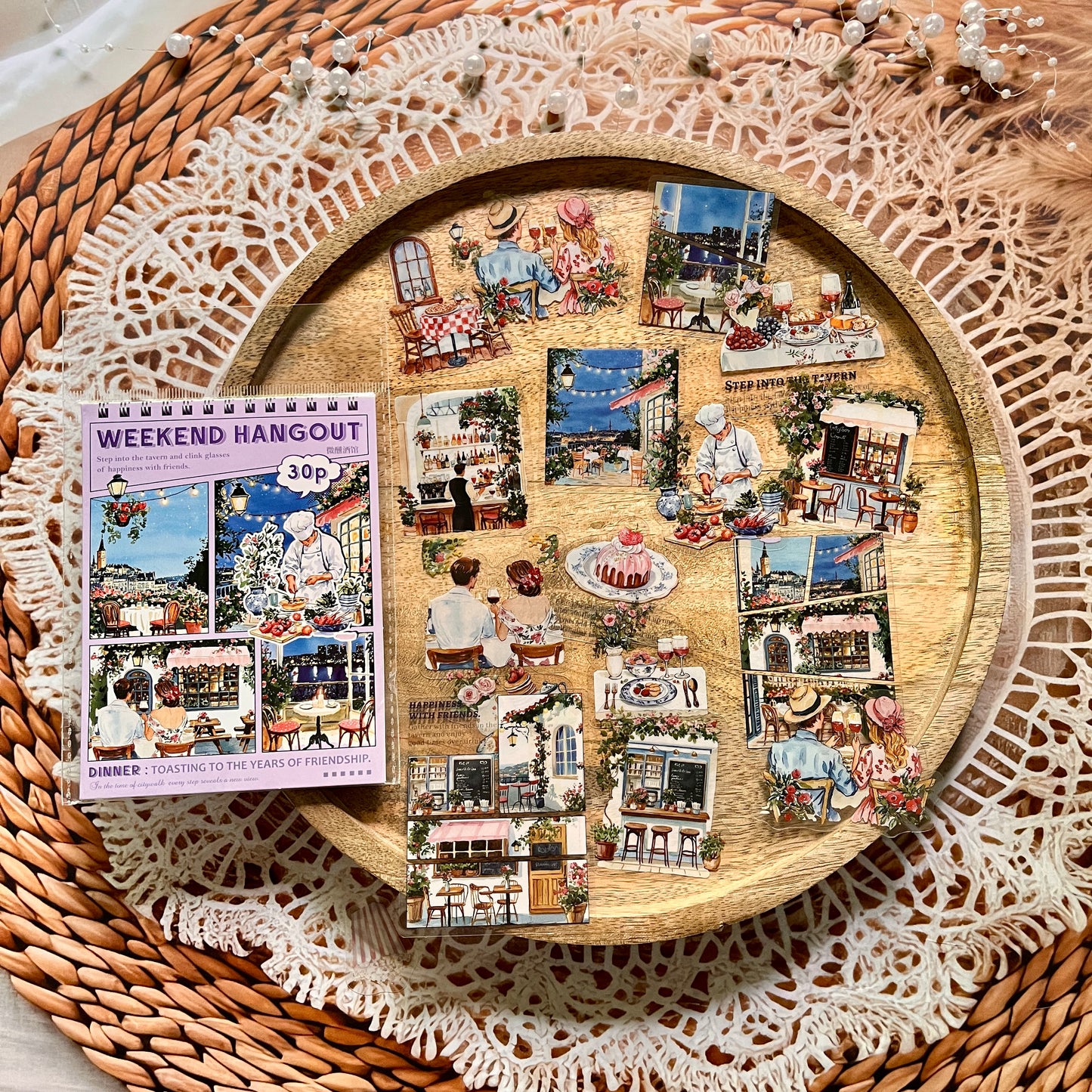 30 Pcs Let's Hang Out Series Casual Character sticker pack