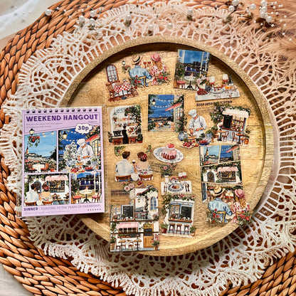 30 Pcs Let's Hang Out Series Casual Character sticker pack