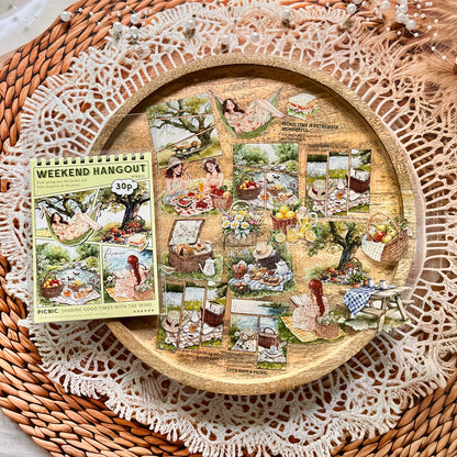 30 Pcs Let's Hang Out Series Casual Character sticker pack