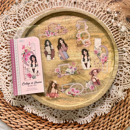 10 Pcs Romantic Deconstruction Series Light Retro Girl PET Strip Collage Sticker