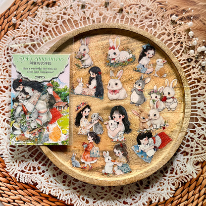 20 pcs Aya's Pals Series Cartoon Pet Stickers