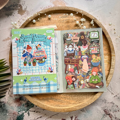 20 Sheets Sweet Dreams Notebook Series Cute Planner Sticker Books