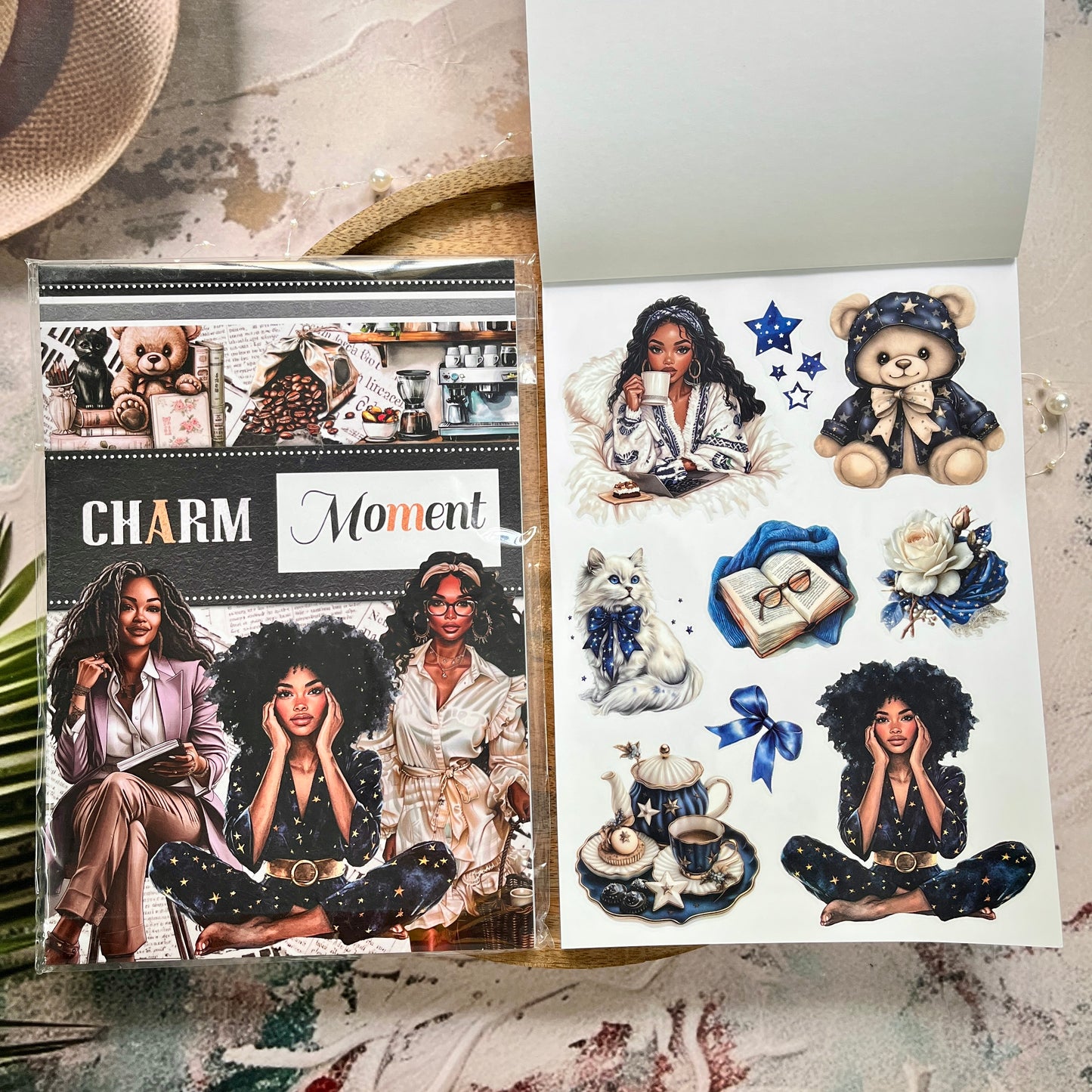 20 Sheets Retro European and American Character Die-Cut Sticker Book