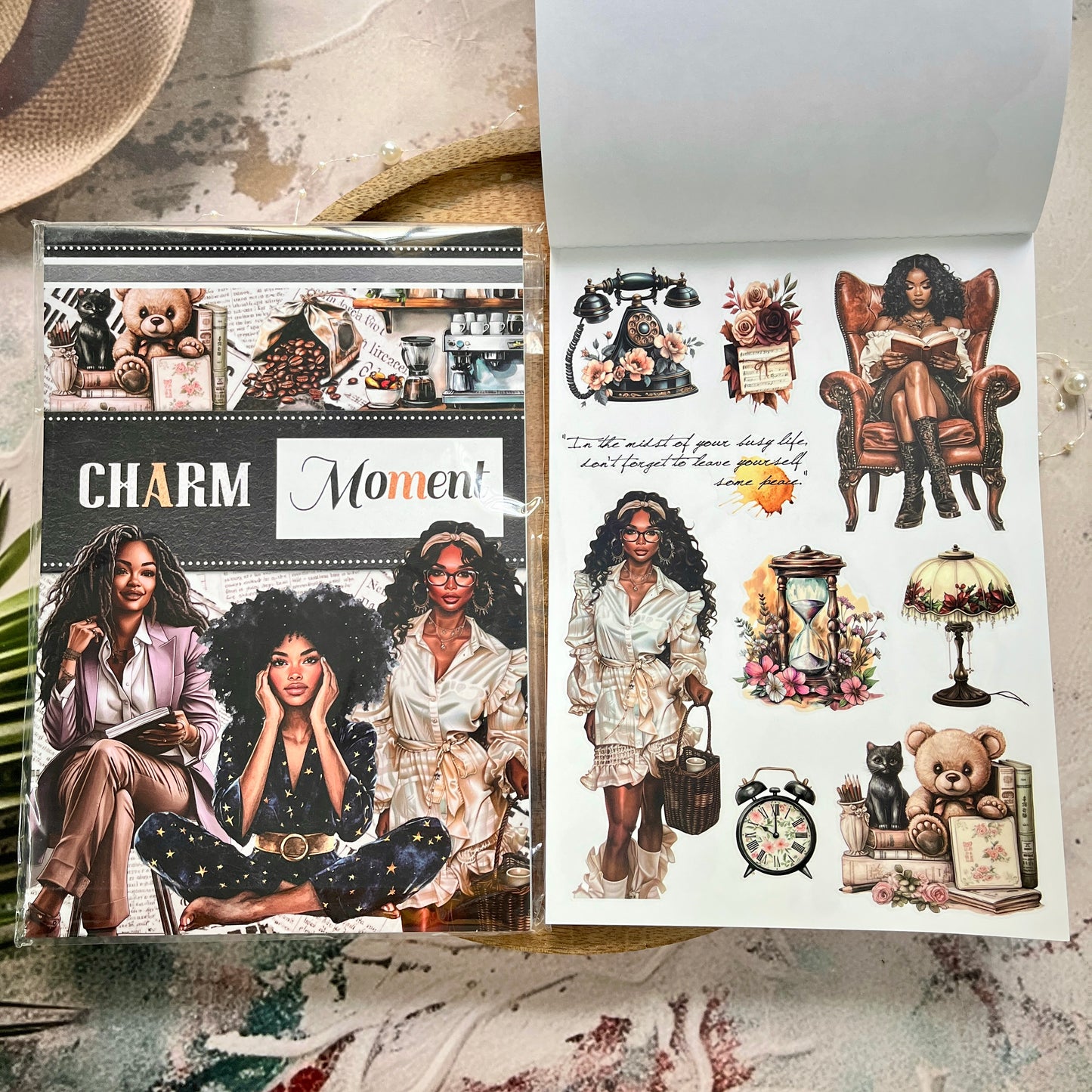20 Sheets Retro European and American Character Die-Cut Sticker Book