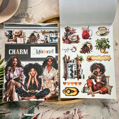 20 Sheets Retro European and American Character Die-Cut Sticker Book