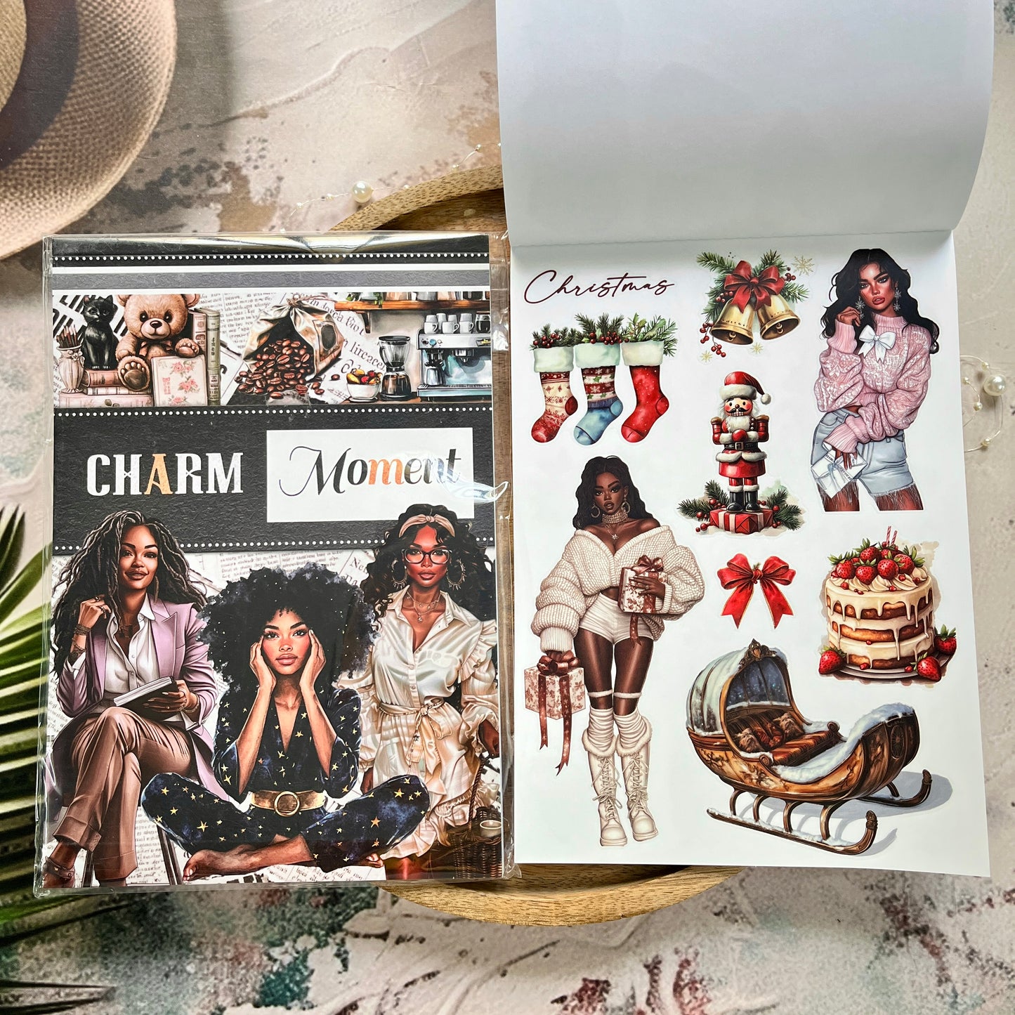 20 Sheets Retro European and American Character Die-Cut Sticker Book