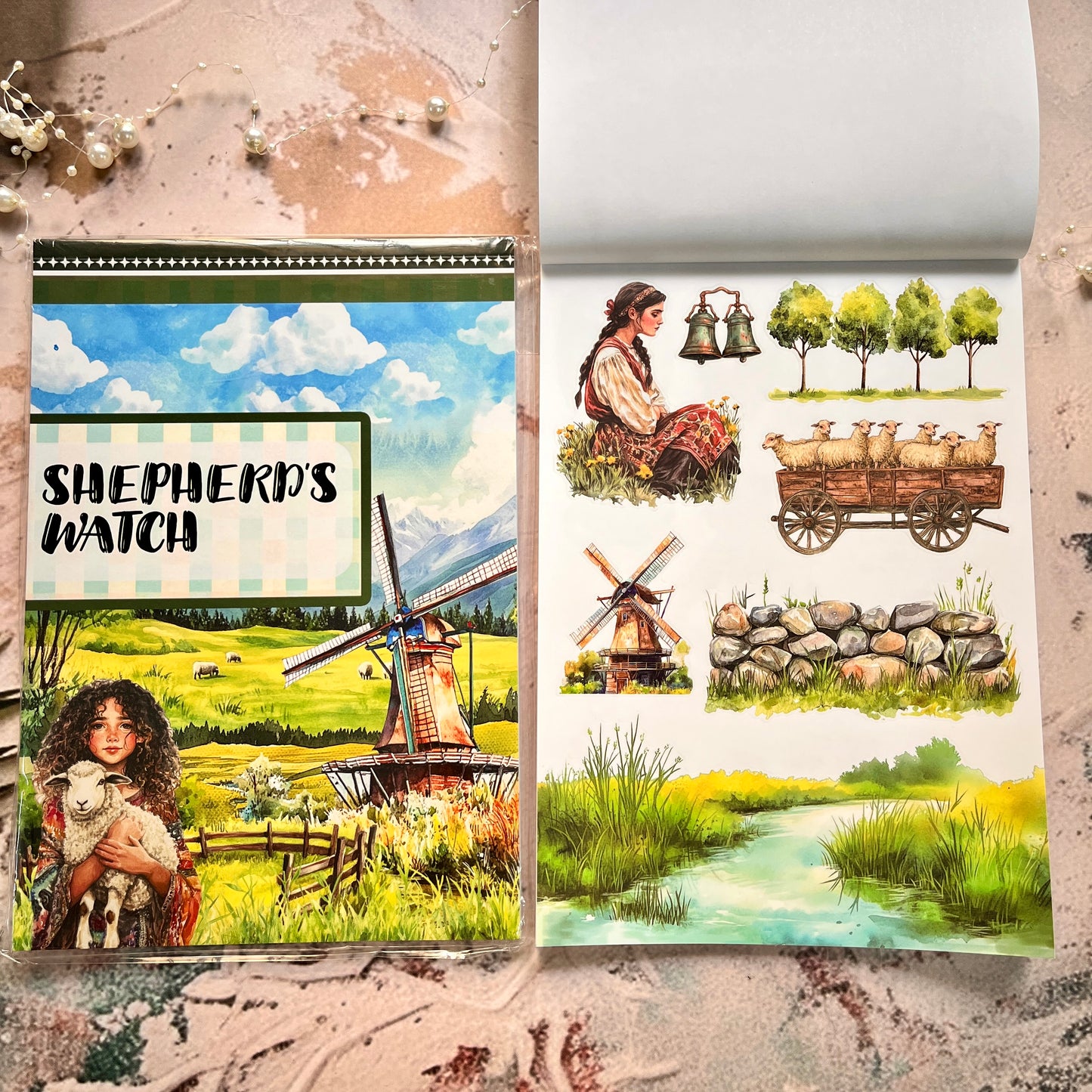 20 Sheets Retro European and American Character Die-Cut Sticker Book