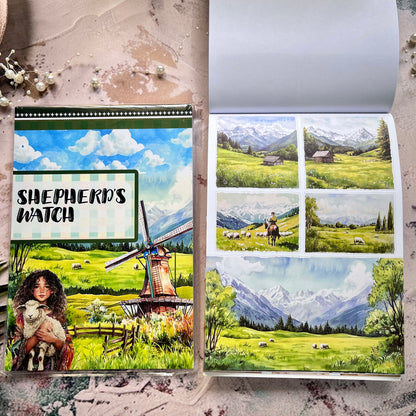 20 Sheets Retro European and American Character Die-Cut Sticker Book