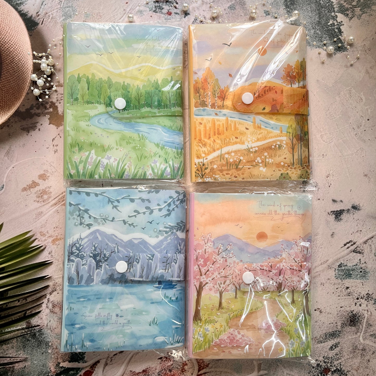 1 Pc Storage Album Four Seasons Like a Song Series Sticker Storage Album