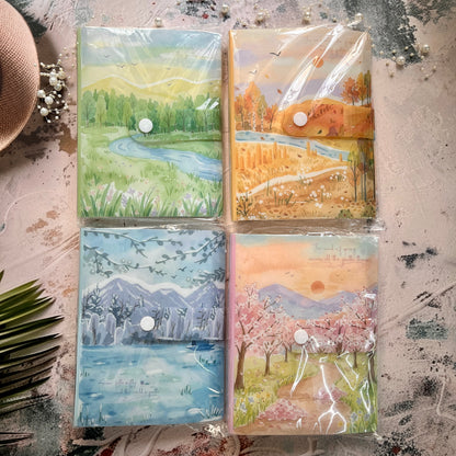 1 Pc Storage Album Four Seasons Like a Song Series Sticker Storage Album