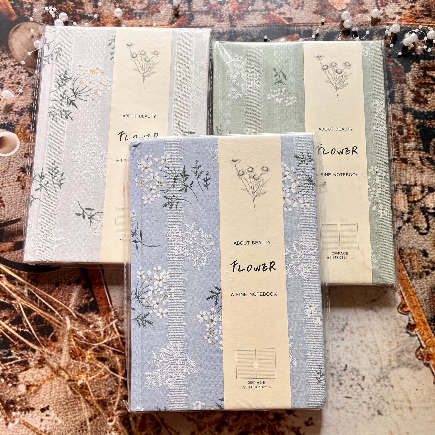 A5 Hardcover Cloth Lined Notebook for Journaling