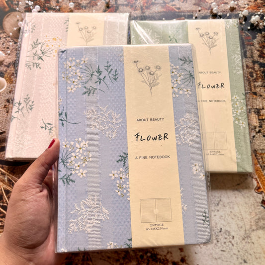 A5 Hardcover Cloth Lined Notebook for Journaling