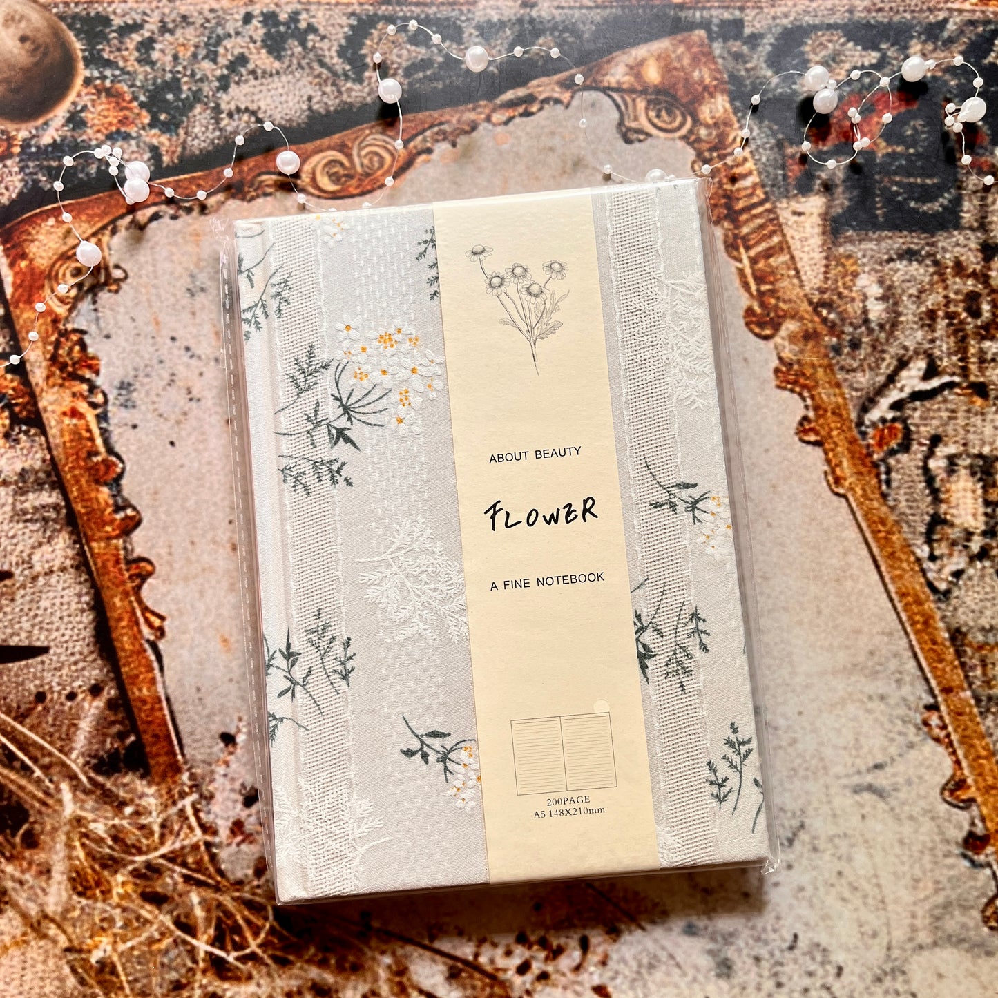 A5 Hardcover Cloth Lined Notebook for Journaling