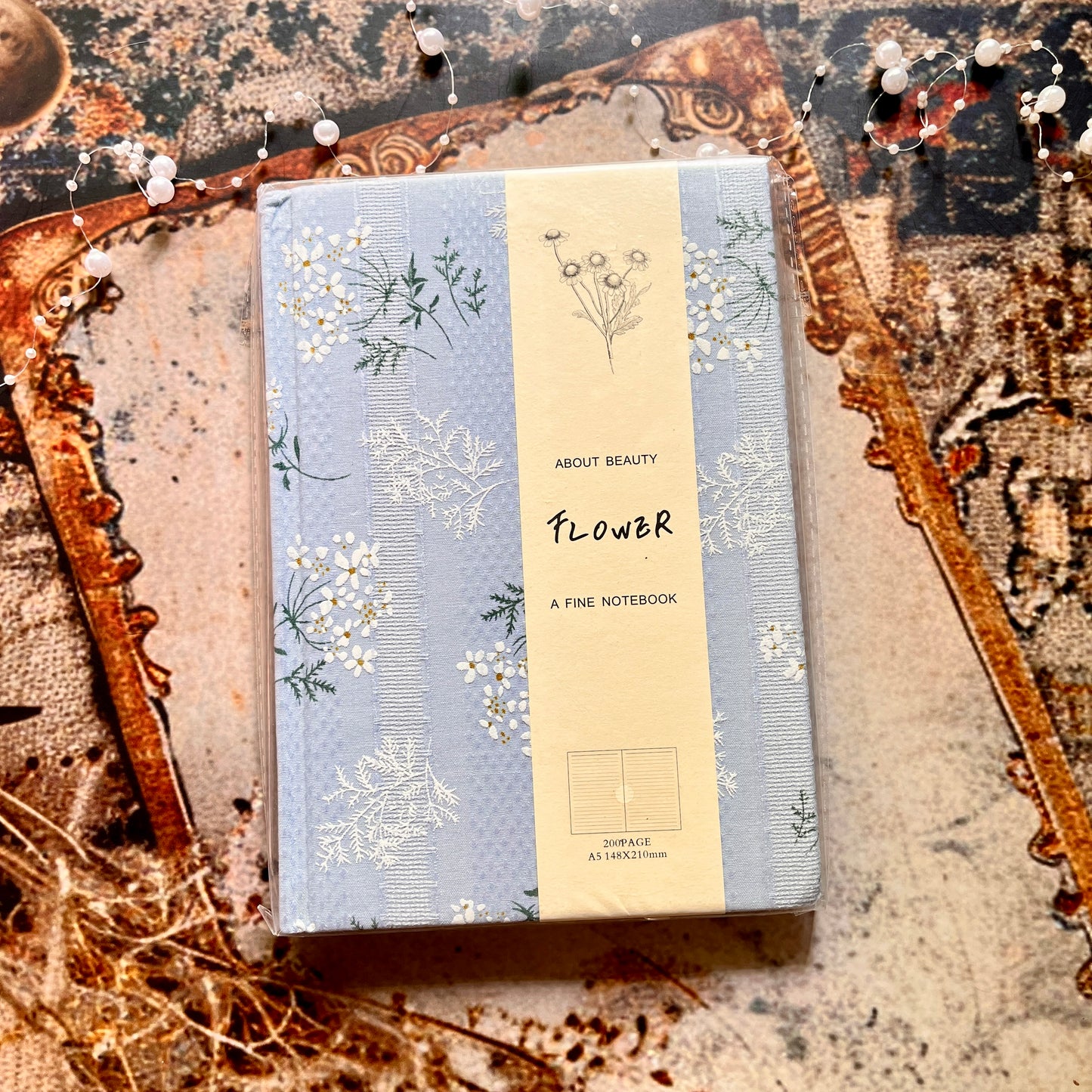 A5 Hardcover Cloth Lined Notebook for Journaling