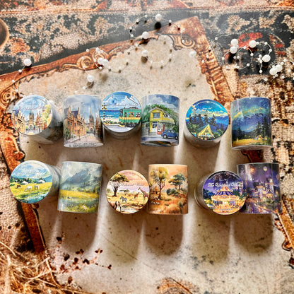 2M Roll Free Wind Series Vintage Natural Scene Landscape Pet Tape