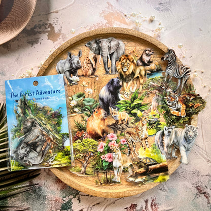 40pcs Woodland Encounter Animal Tree Shadow Beasts Sticker Pack