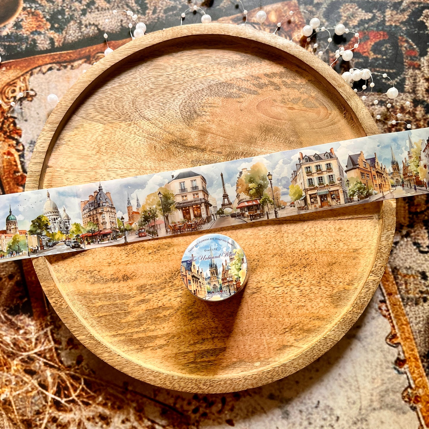 2M Roll Free Wind Series Vintage Natural Scene Landscape Pet Tape