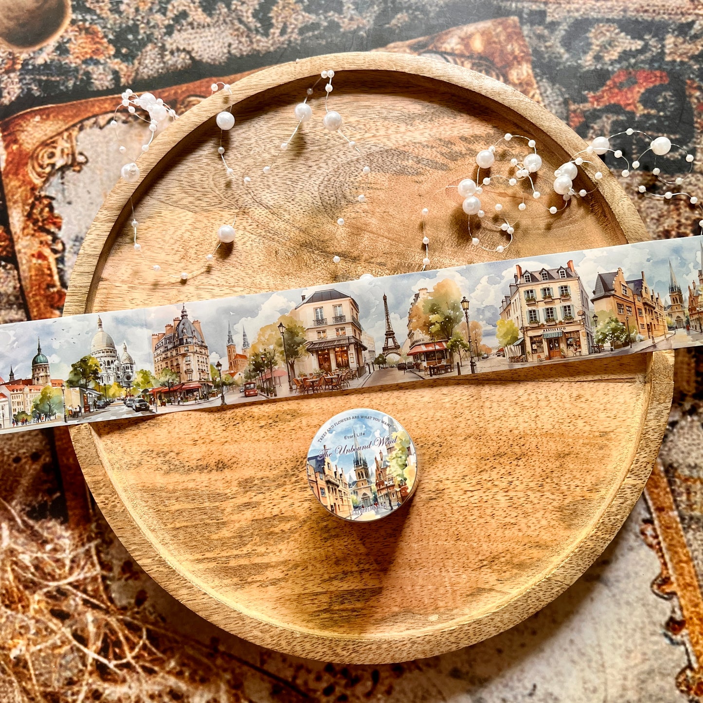 2M Roll Free Wind Series Vintage Natural Scene Landscape Pet Tape