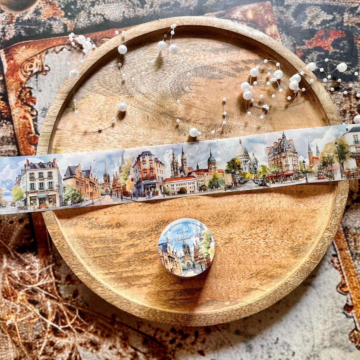 2M Roll Free Wind Series Vintage Natural Scene Landscape Pet Tape