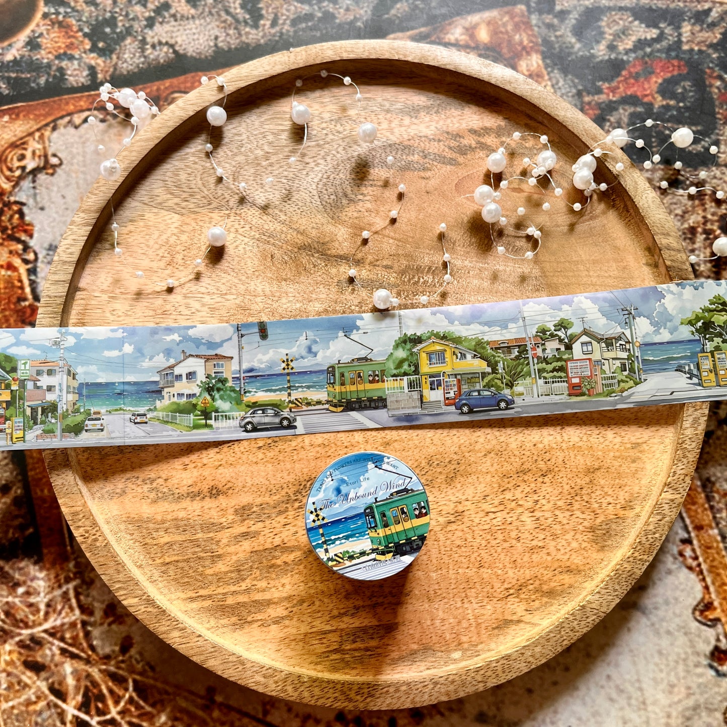 2M Roll Free Wind Series Vintage Natural Scene Landscape Pet Tape