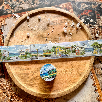 2M Roll Free Wind Series Vintage Natural Scene Landscape Pet Tape