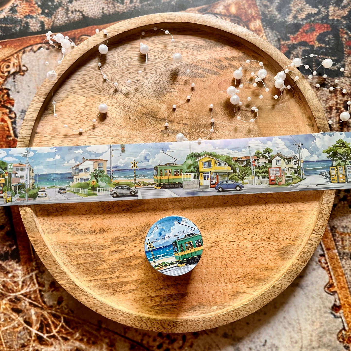 2M Roll Free Wind Series Vintage Natural Scene Landscape Pet Tape