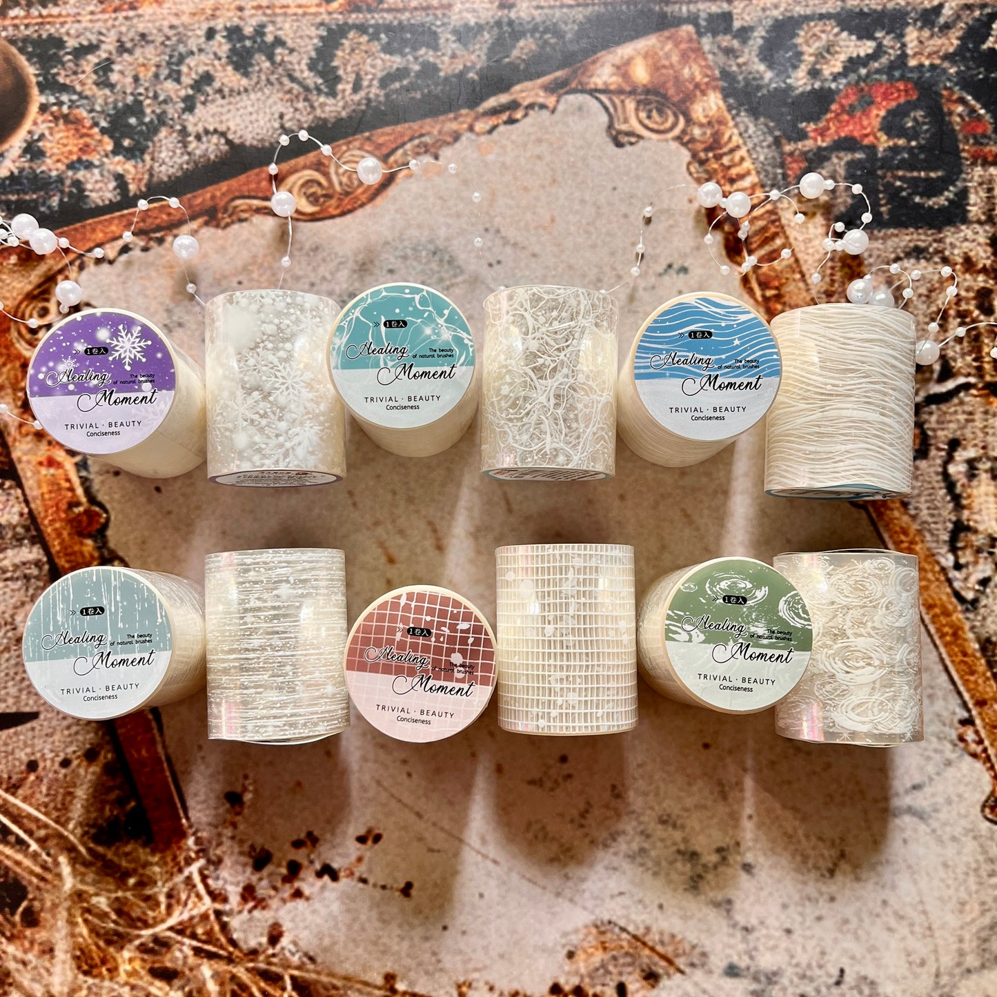 2M Roll Glow Dream Series Textured PET Tape for Journaling