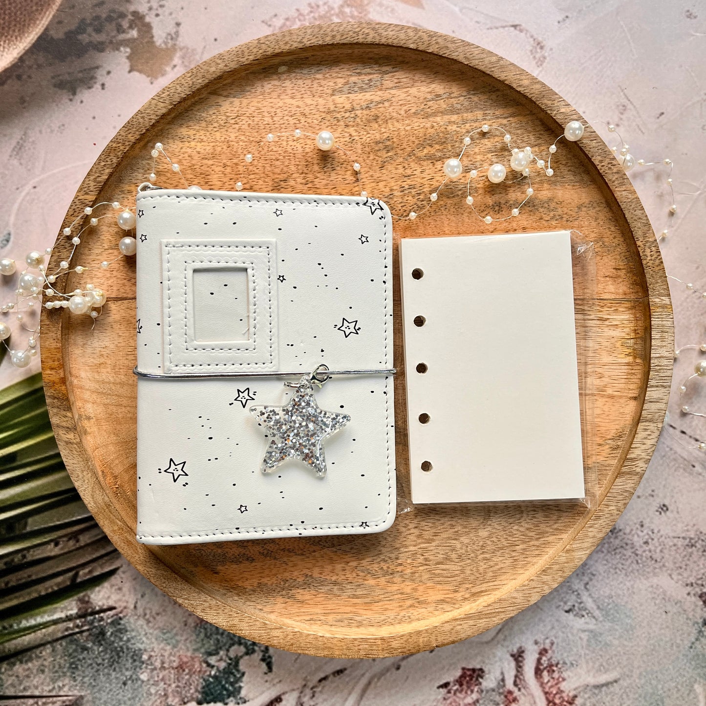 1 Pc White Star M5 Planner notebook perfect for daily journaling