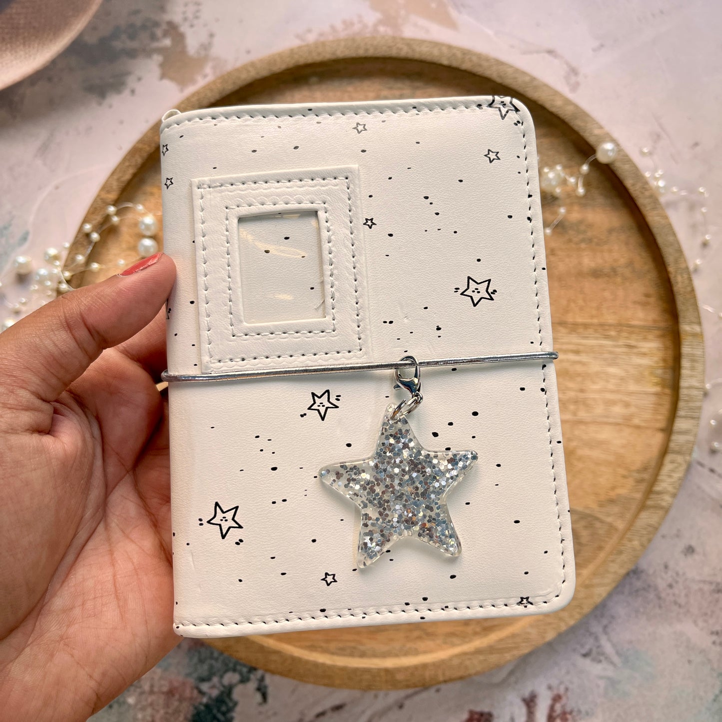 1 Pc White Star M5 Planner notebook perfect for daily journaling