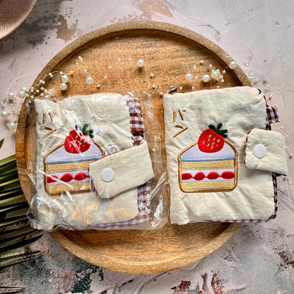 1 Pc M5 Strawberry Cake Cloth Notebook Super Cute Journal