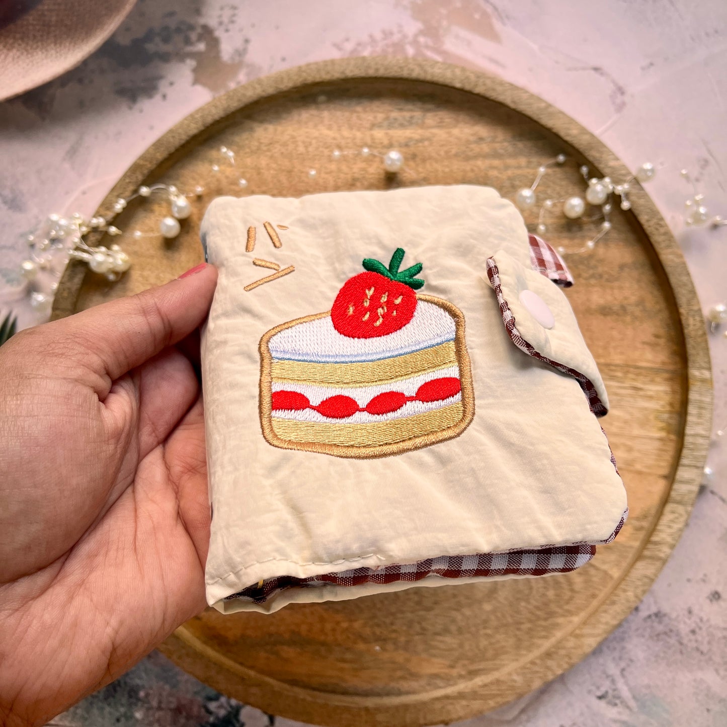 1 Pc M5 Strawberry Cake Cloth Notebook Super Cute Journal