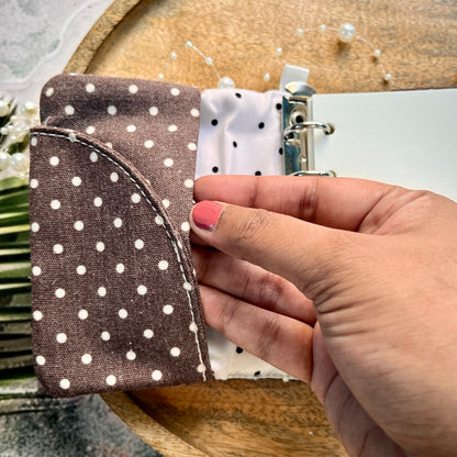 1 Pc Stylish Korean-style polka-dot brown M5 Cloth Notebook
