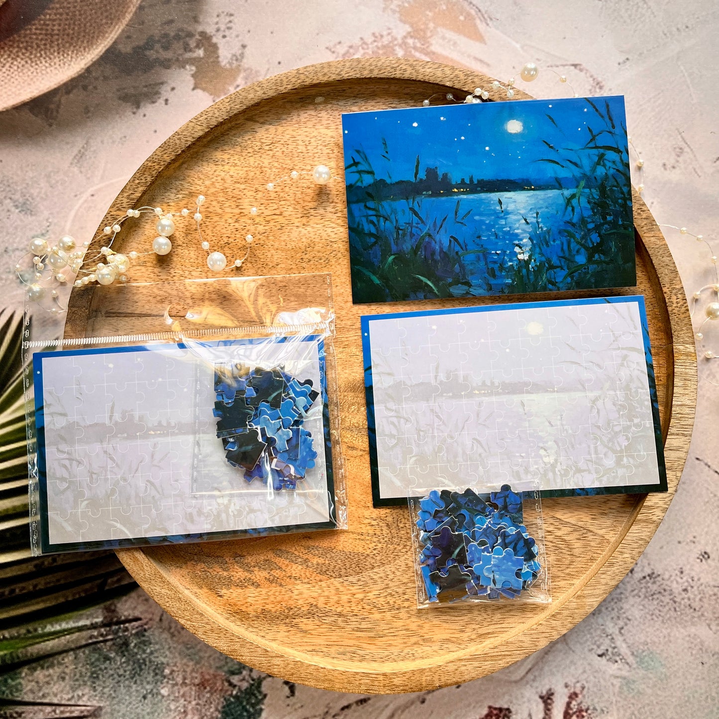 54 Pcs of Puzzle Stickers: Monet Impressions Series Retro Landscape Stickers