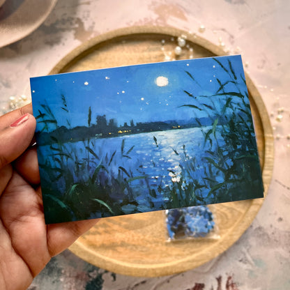 54 Pcs of Puzzle Stickers: Monet Impressions Series Retro Landscape Stickers