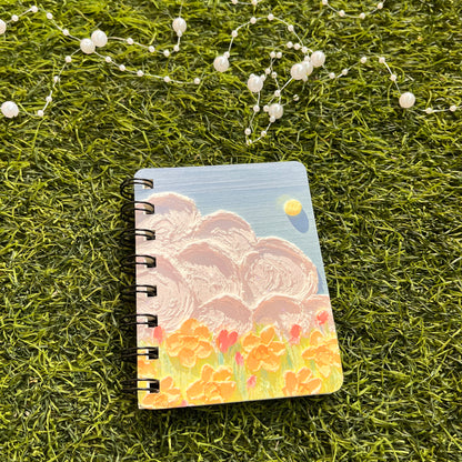 A7 Mini Cute Oil Painting Spiral Pocket Notebook