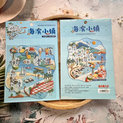 3 Sheets Embroidery Journey Series DIY decorative stickers