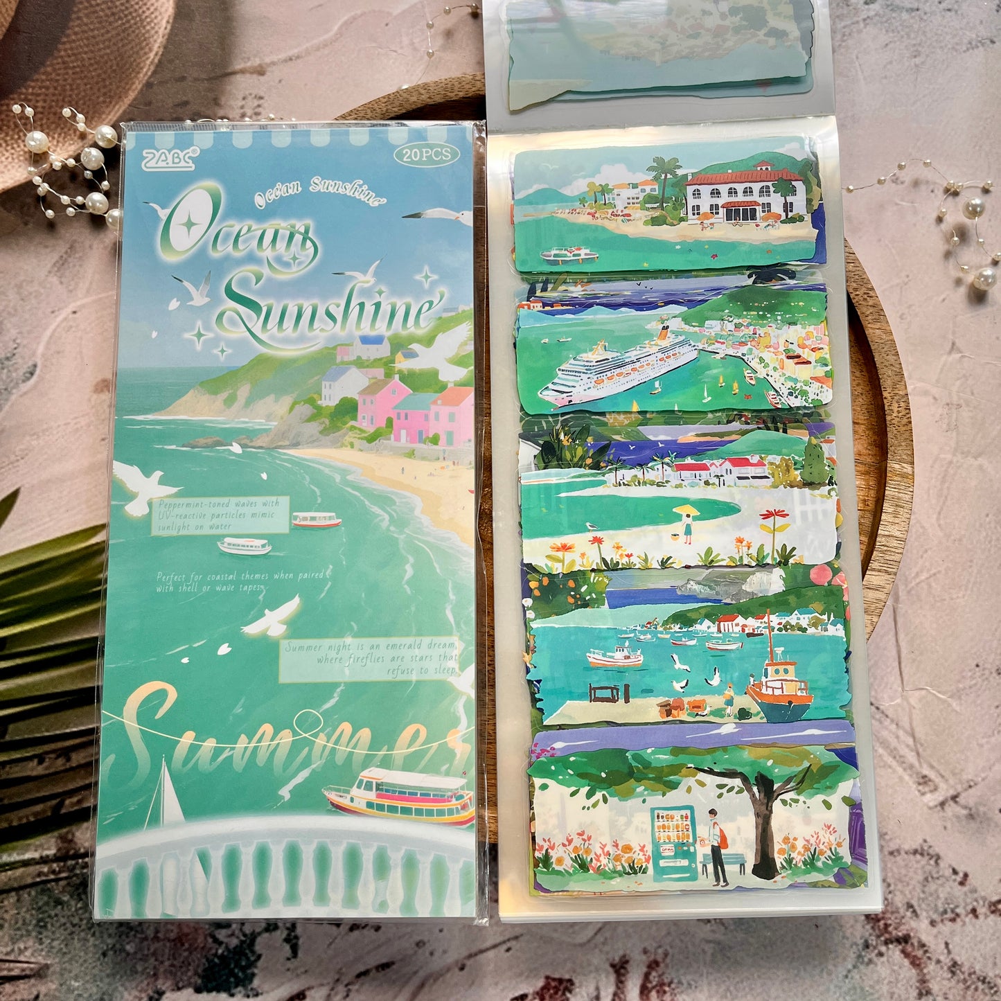 20 Sheets Four Seasons Landscape Appreciation Sticker Journal Book